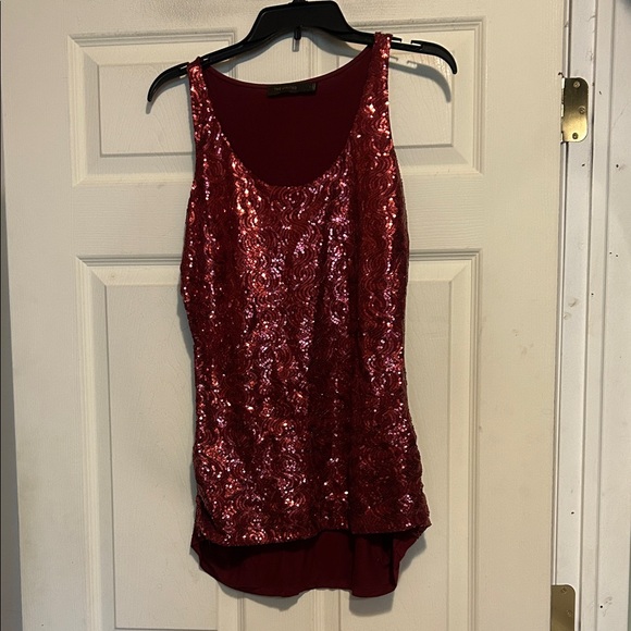 The Limited Sequin Top Size Large Red - Picture 1 of 6